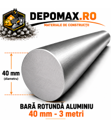 Bara rotunda aluminiu 40 mm, 3 metri, EN AW-6082